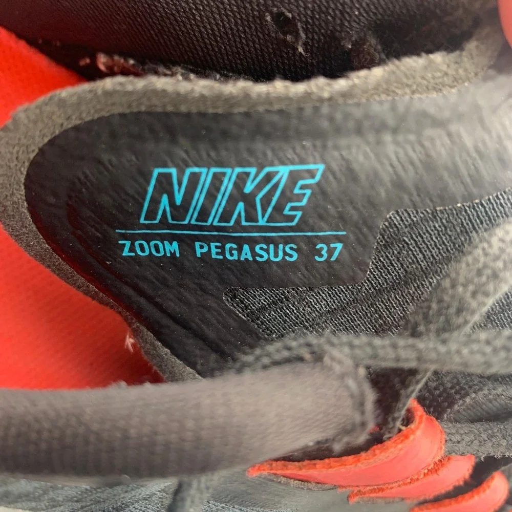 Nike Zoom‎ Pegasus 37 Mens Black Blue Red Mesh Running Shoes Sneaker BQ9646-011